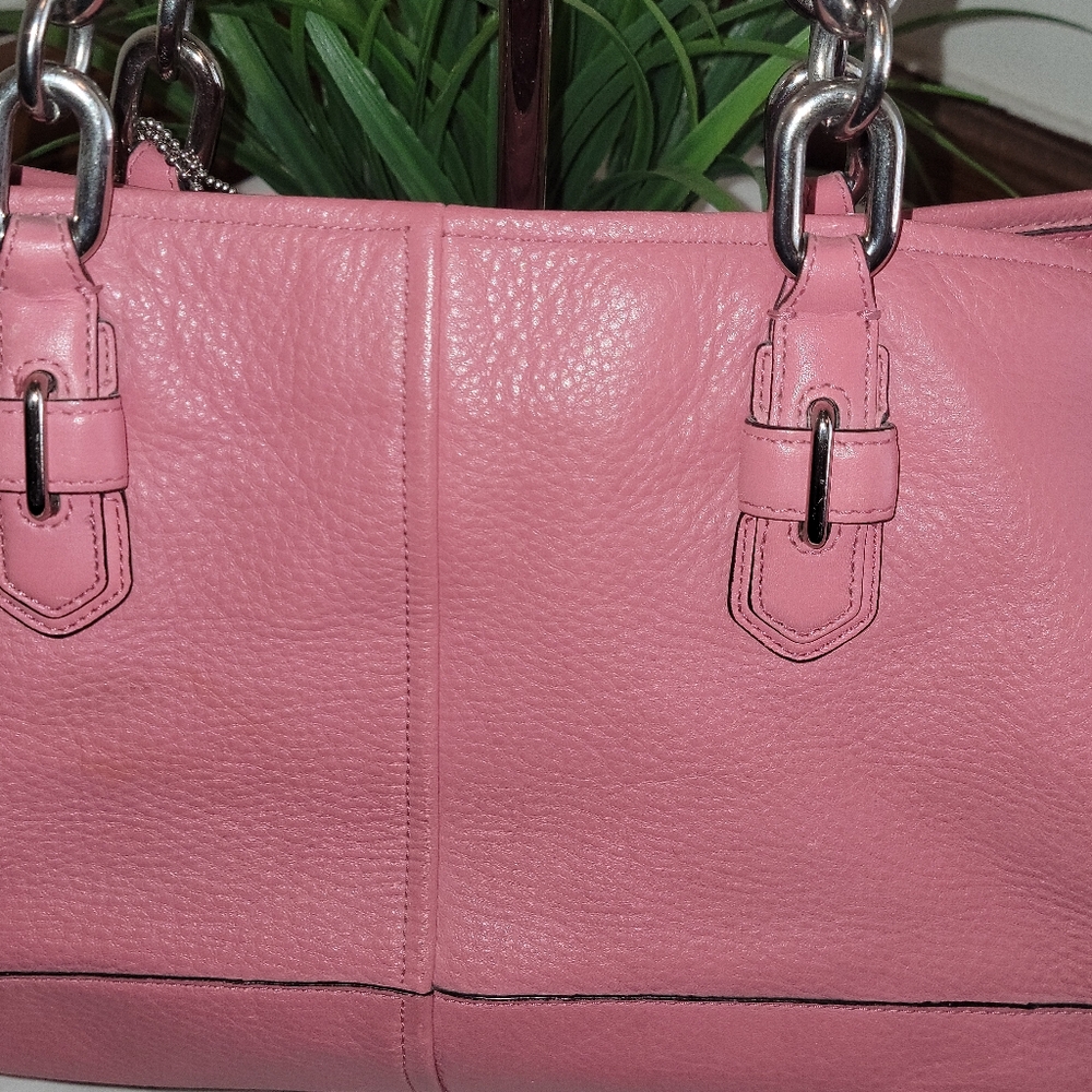 🔥 Coach Jaylen Pink Leather Carryall  M1173 - 18955 - Picture 12 of 15